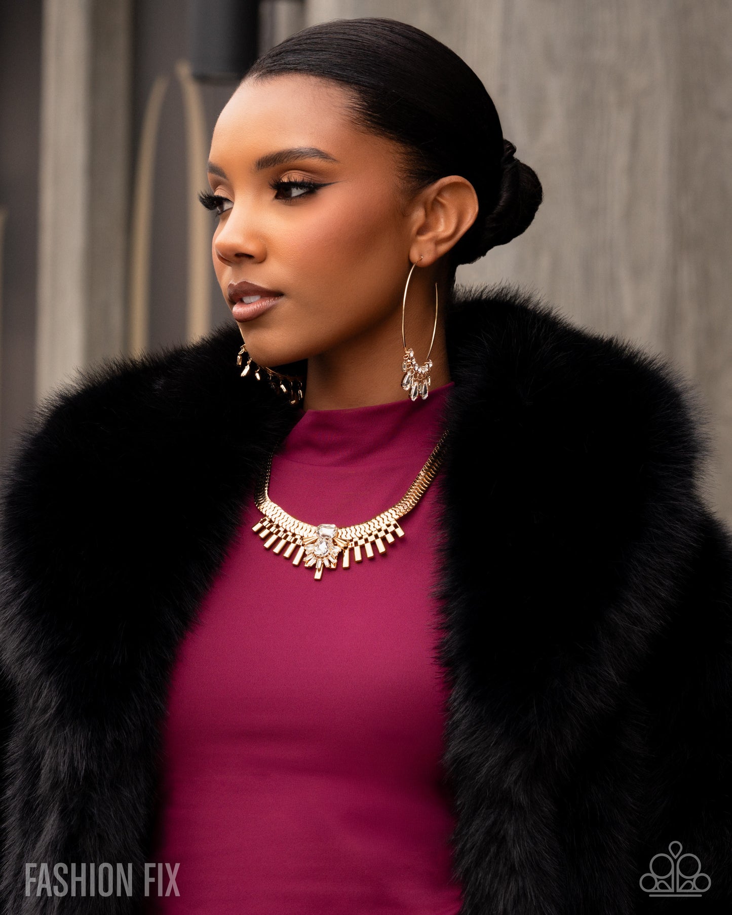 Over The Top Opulence - Gold Necklace