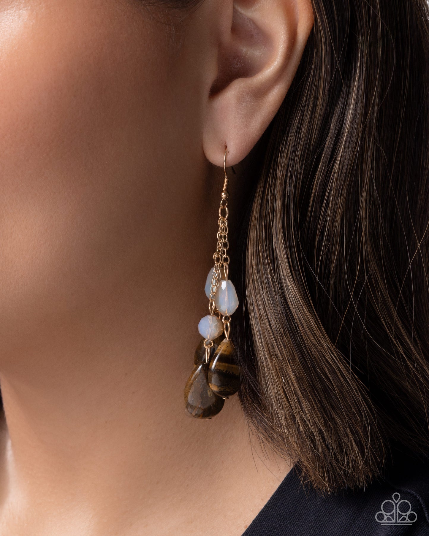 Sweet Stones - Brown Earrings