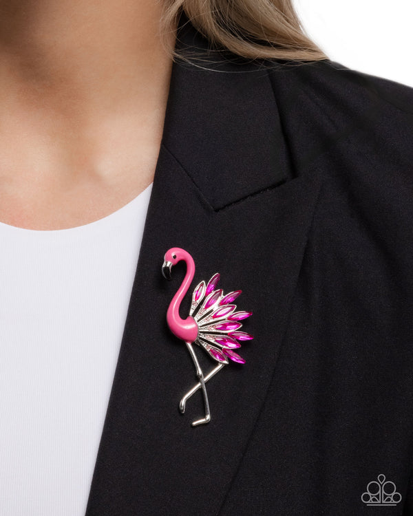 Frenetic Flamingo Brooch