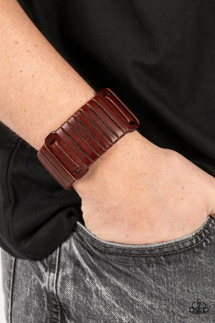 Leather Lumber Yard Brown Urban Bracelet