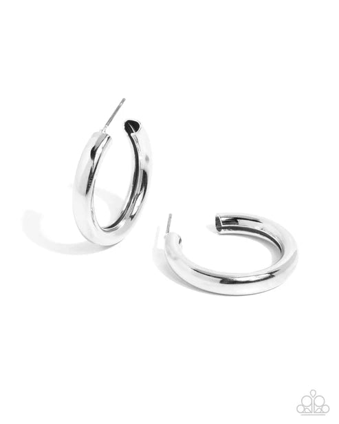 Second Sight Hoop Earrings Silver