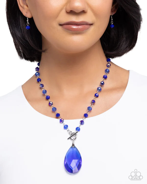 Teardrop Tale Necklace Blue