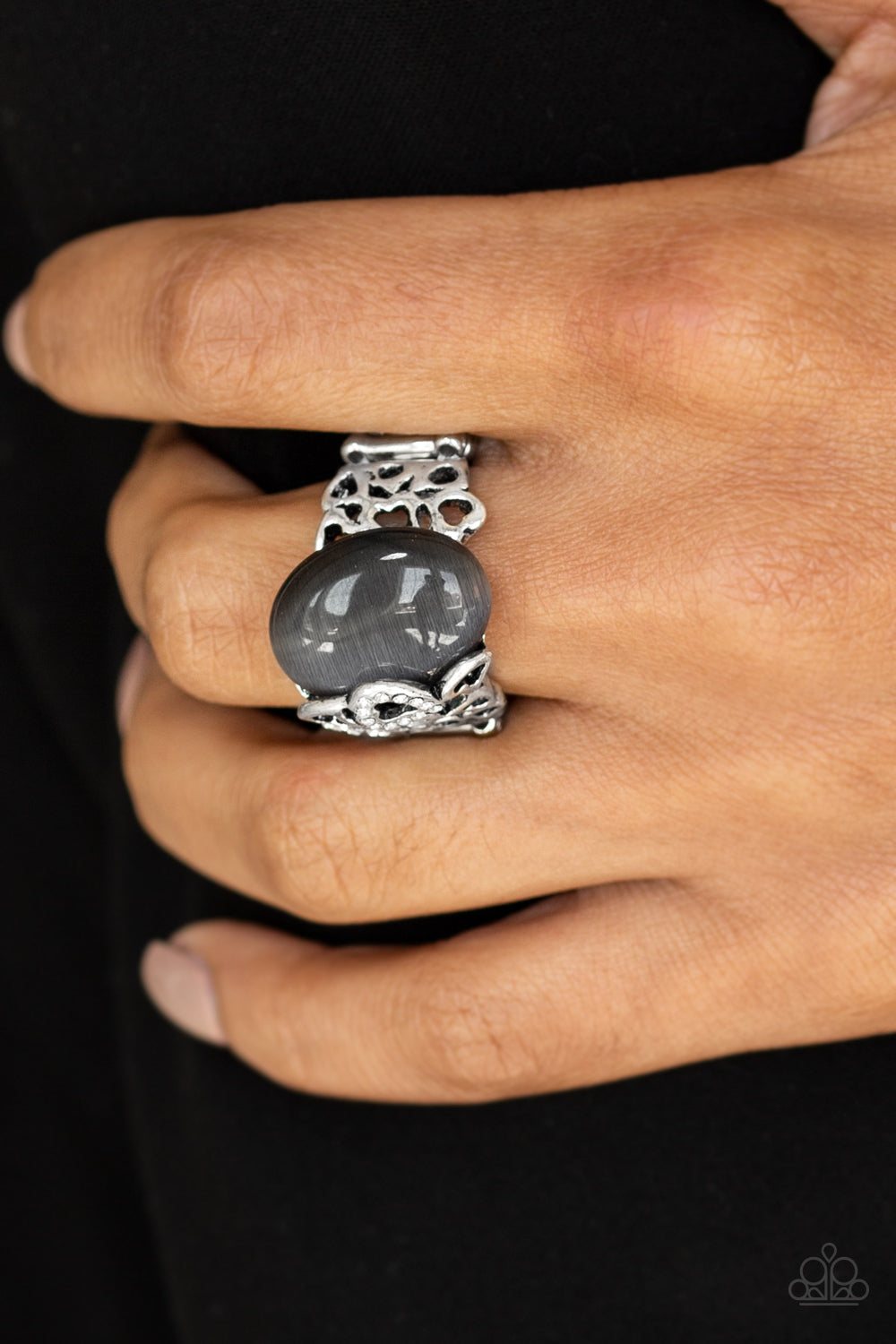 So In Love - Silver w/Black Ring