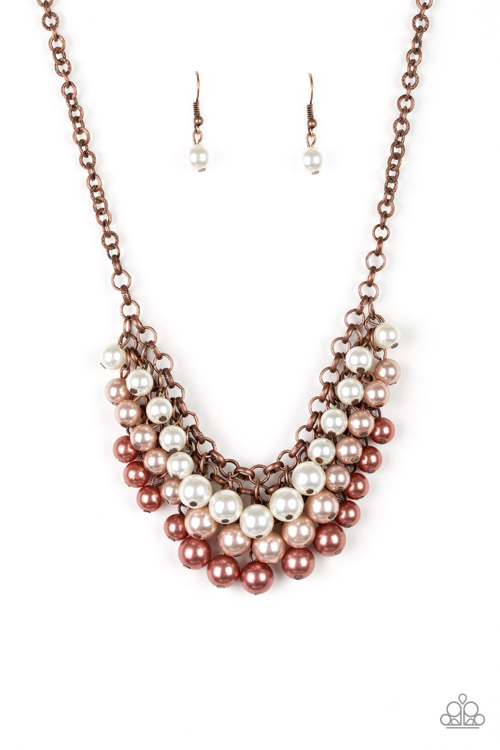 Run For The HEELS! - Copper and Pearls Necklace