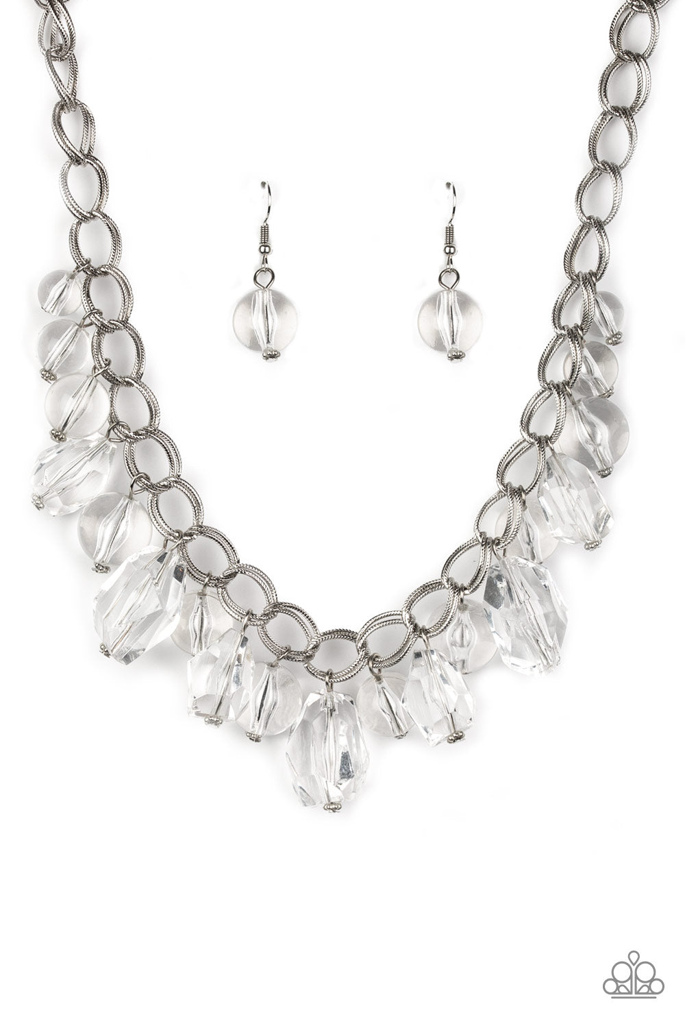 Gorgeously Globetrotter - Silver w/Clear Necklace