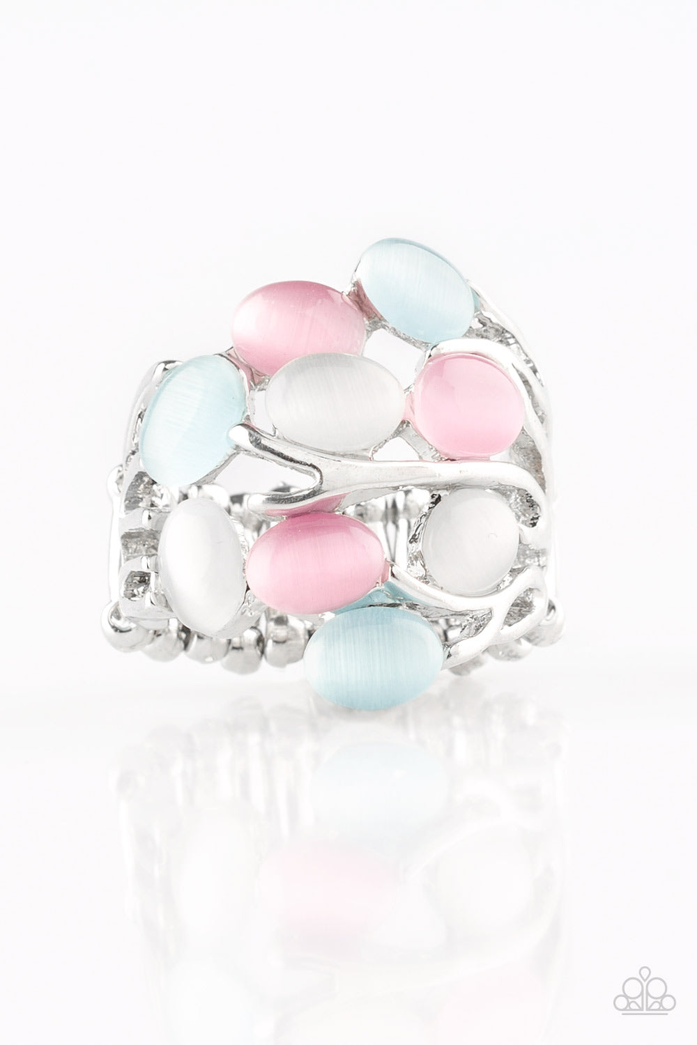 Really Starting To GLOW On Me -Blue, Pink, White Ring