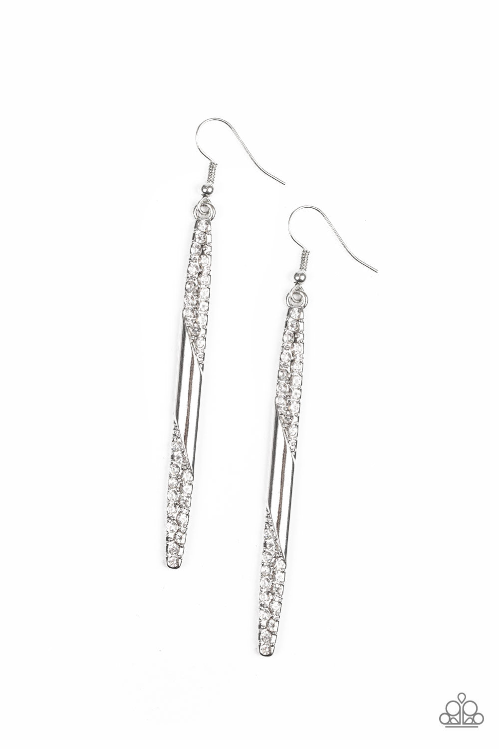 Award Show Attitude -Silver Earrings