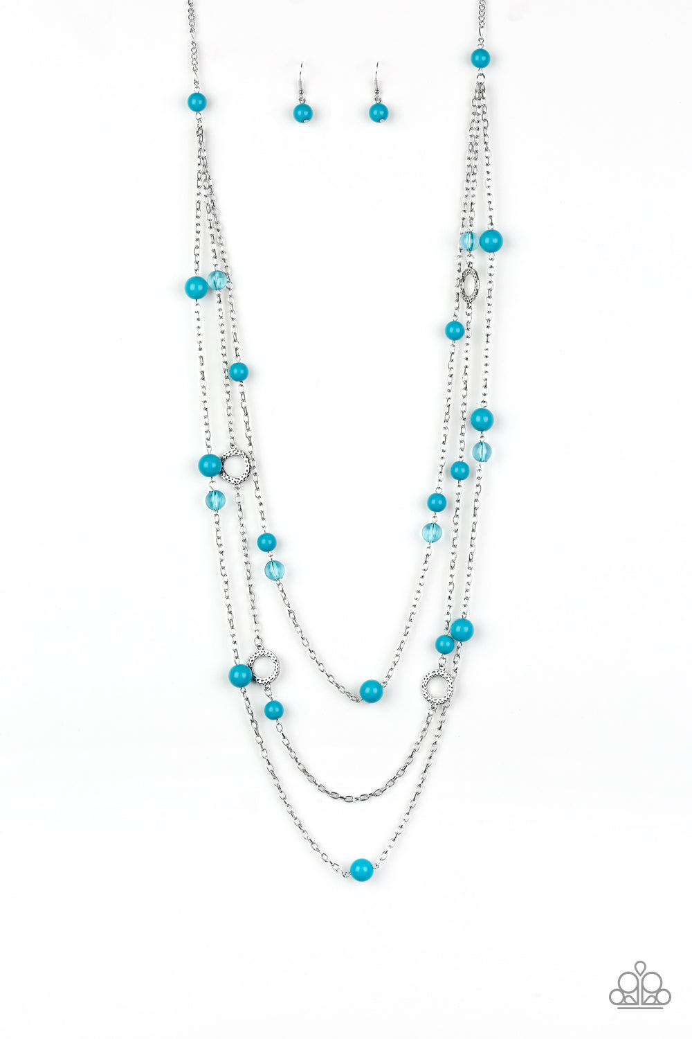 Brilliant Bliss - Silver w/Blue Necklace