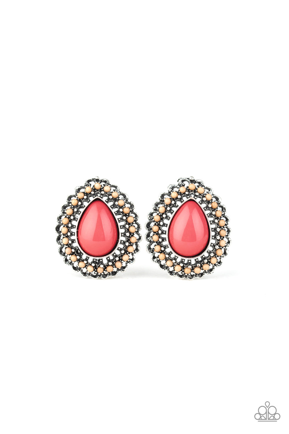 Beaded Blast - Pink Earrings