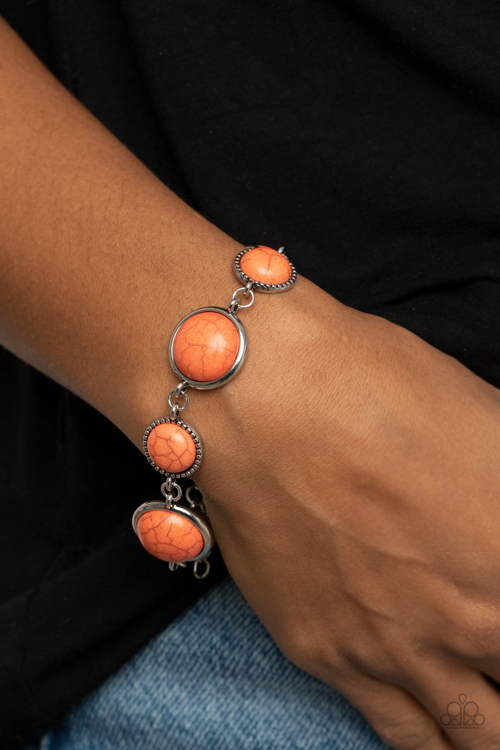 Turn Up The Terra - Silver w/Orange Bracelet