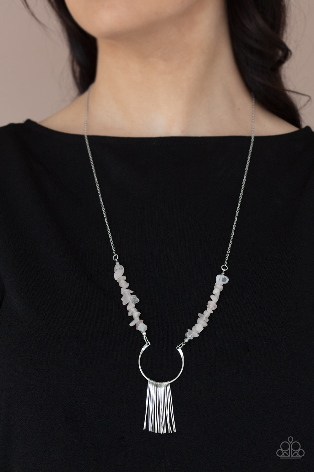 With Your ART and Soul - Silver w/Pink Necklace