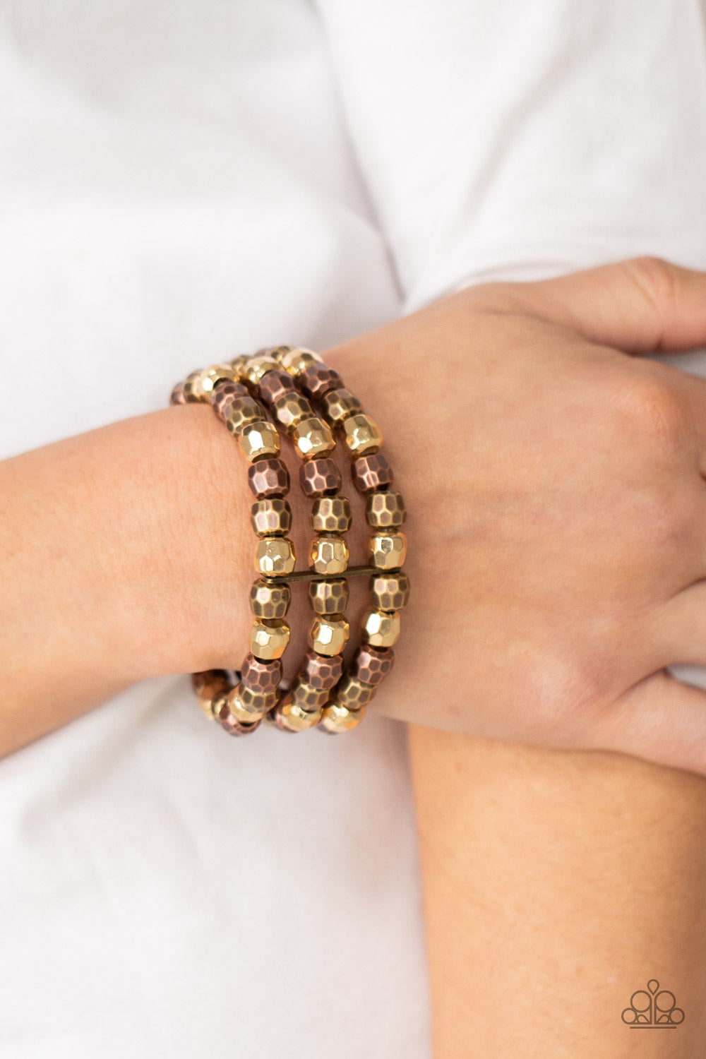Magnetically Maven - Multi-Copper, Brass & Gold Bracelet