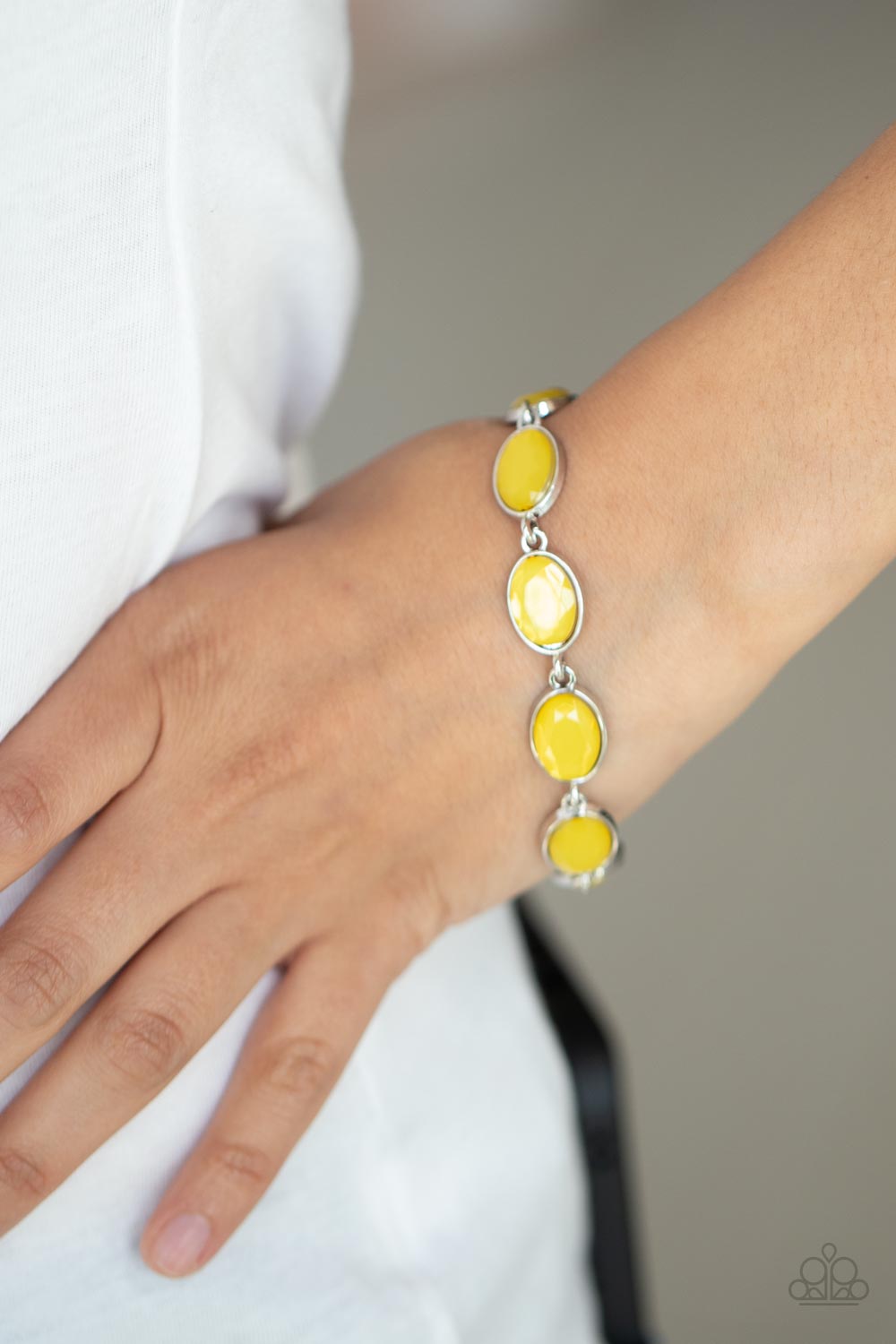 Smooth Move - Silver w/Yellow Bracelet