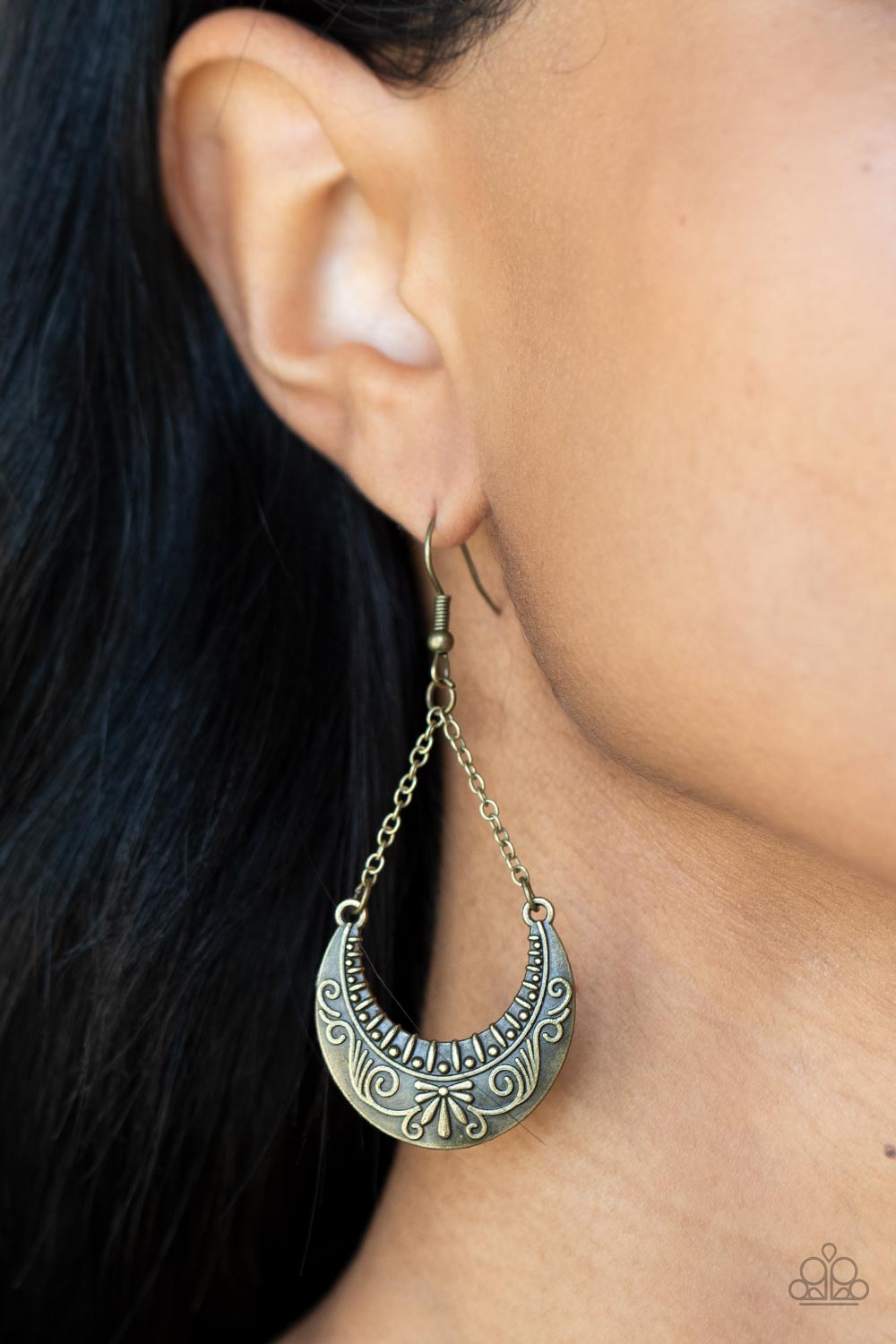All in the PASTURE - Brass Earrings