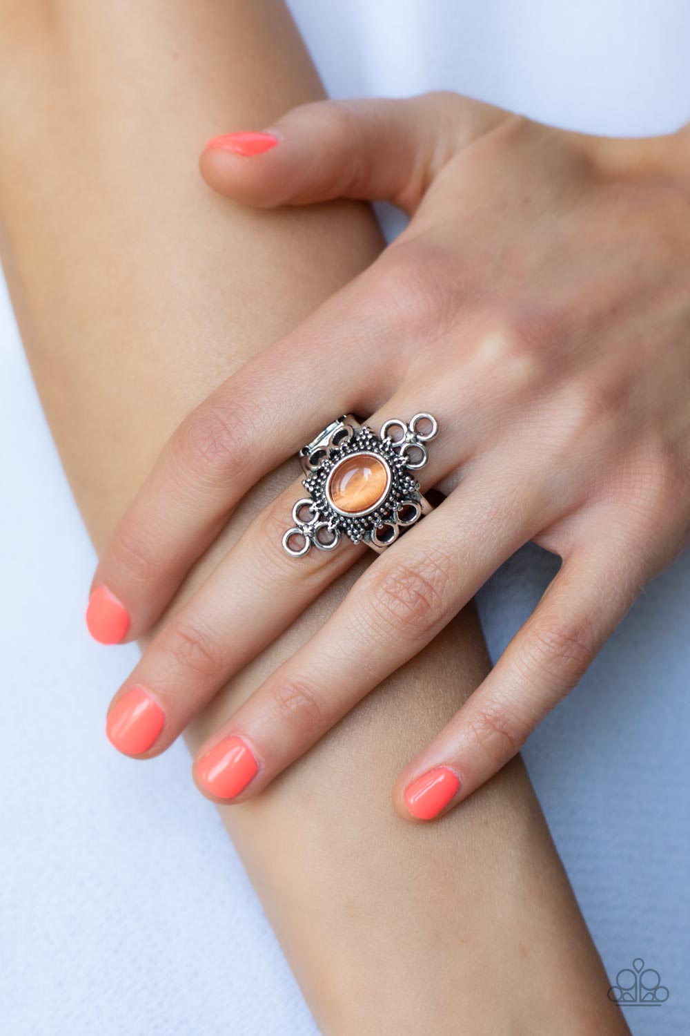 Mystical Mystique - Orange Ring - Paparazzi Accessories