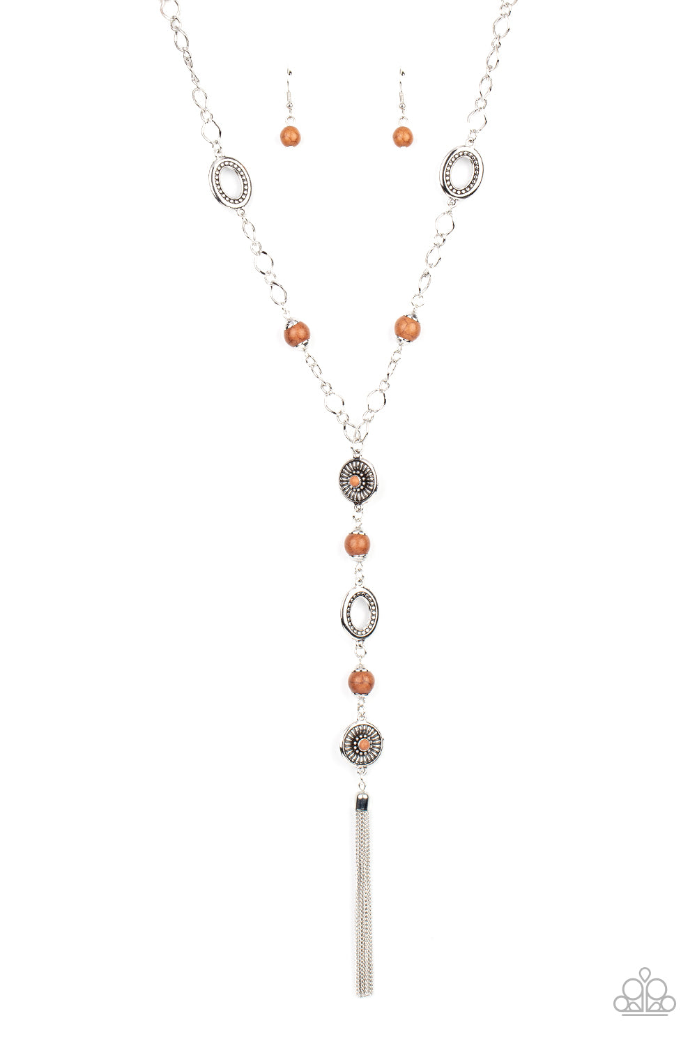 The Natural Order -Silver w/Brown Necklace