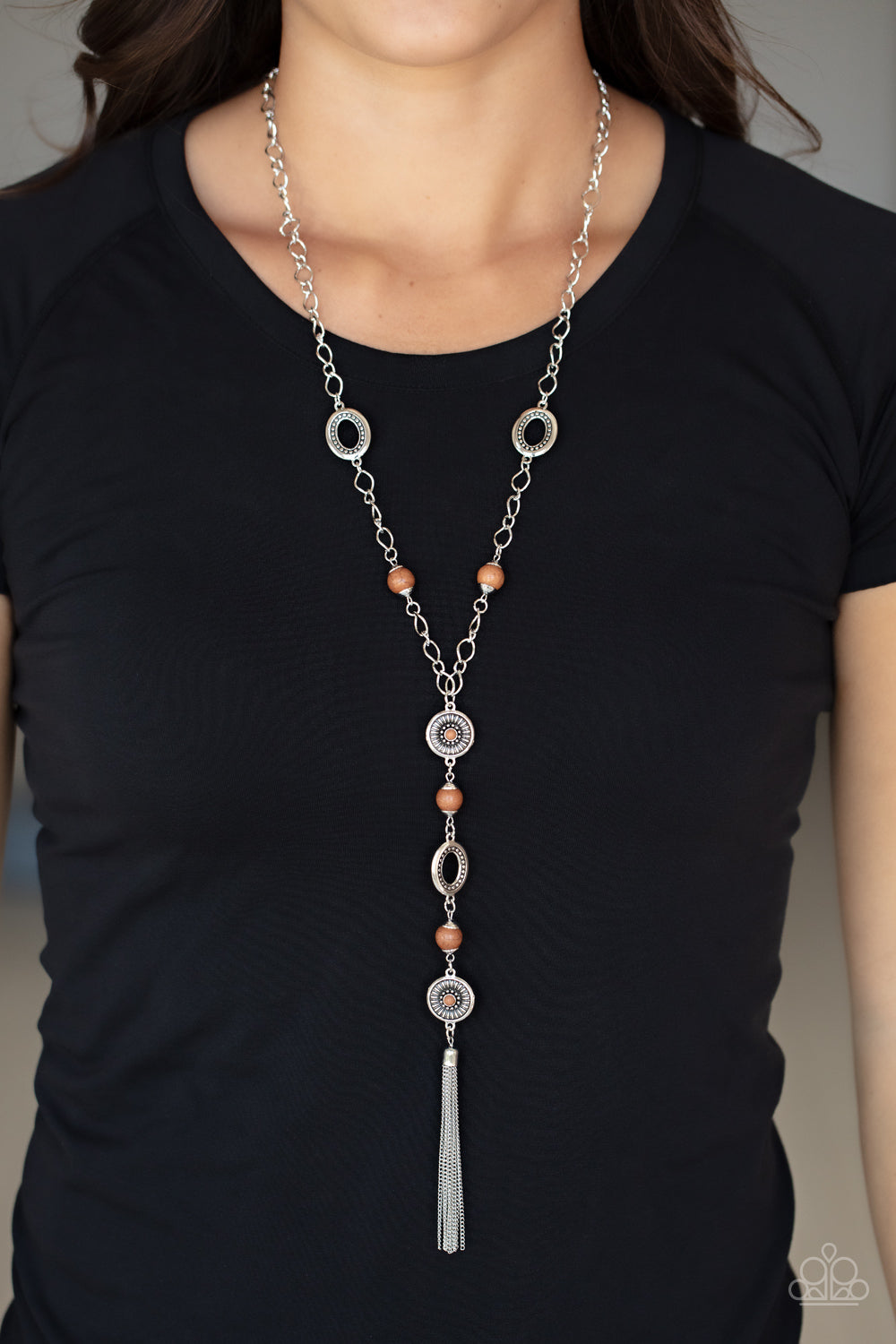 The Natural Order -Silver w/Brown Necklace