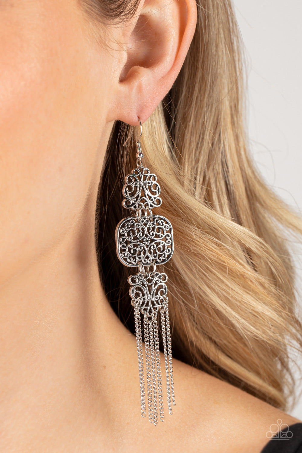 Eastern Elegance - Silver Earrings