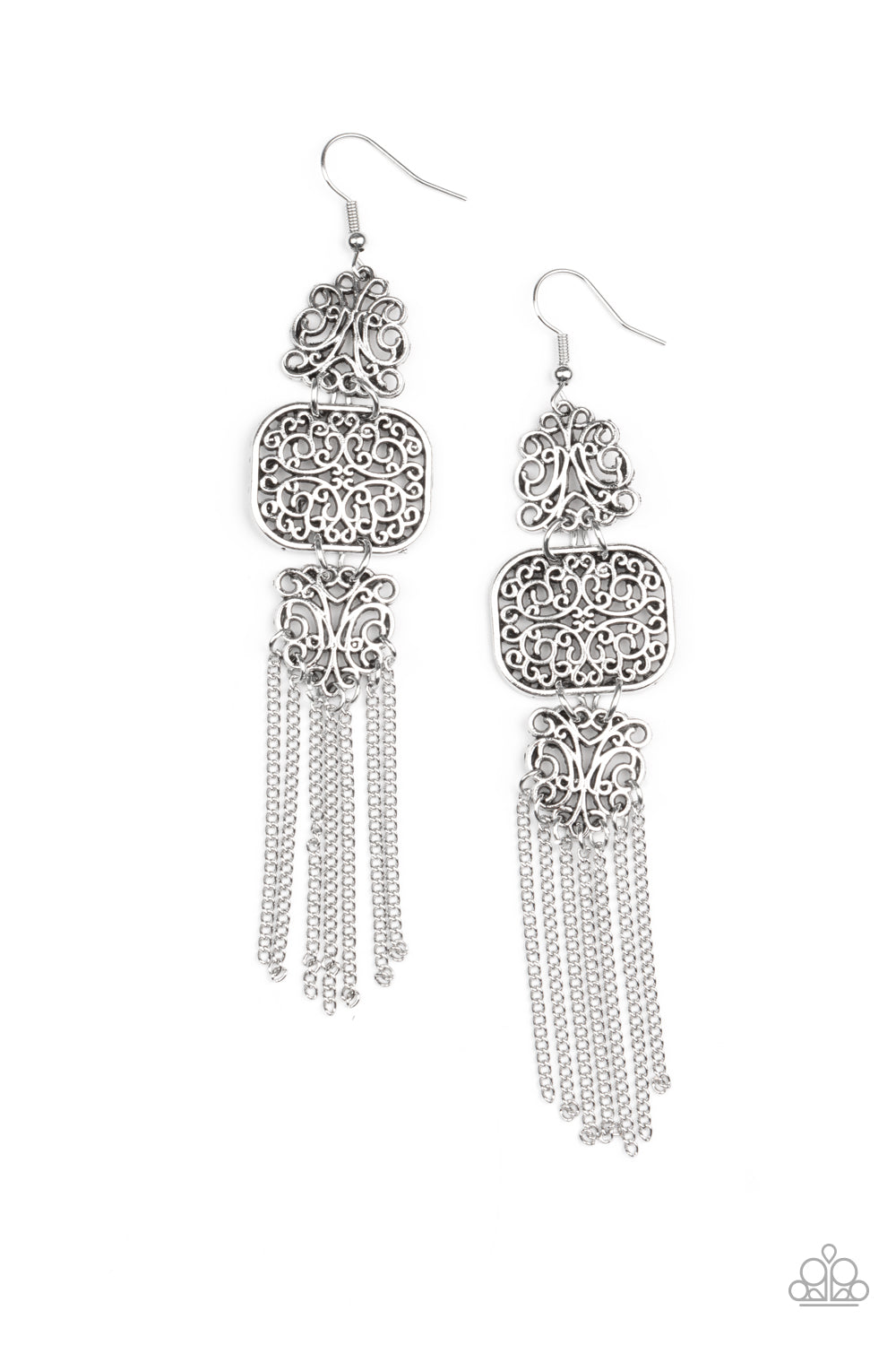 Eastern Elegance - Silver Earrings