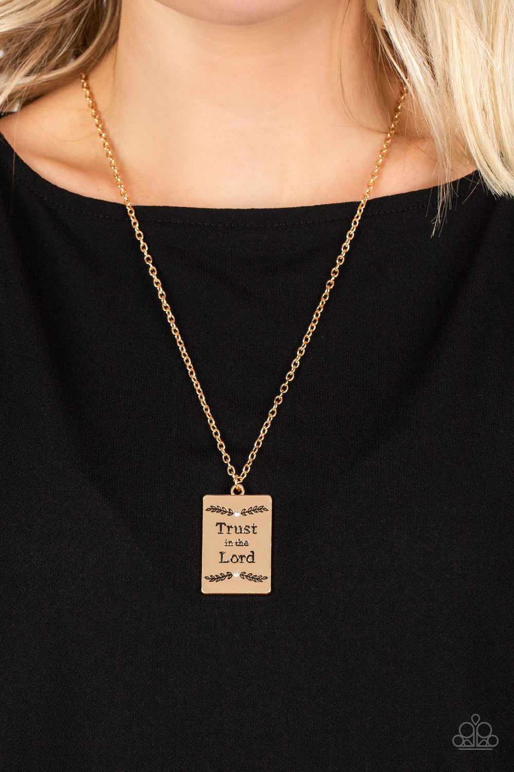 All About Trust - Gold Necklace - Paparazzi Accessories