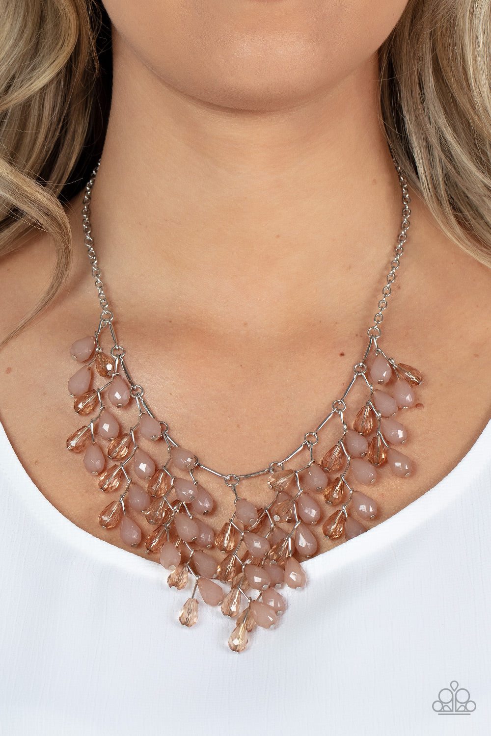 Garden Fairytale - Silver w/Brown Necklace