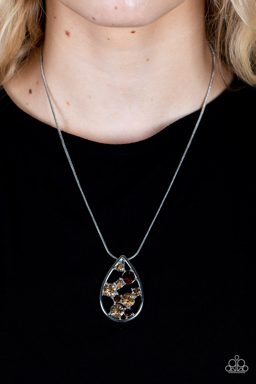 Seasonal Sophistication - Silver with Brown Necklace