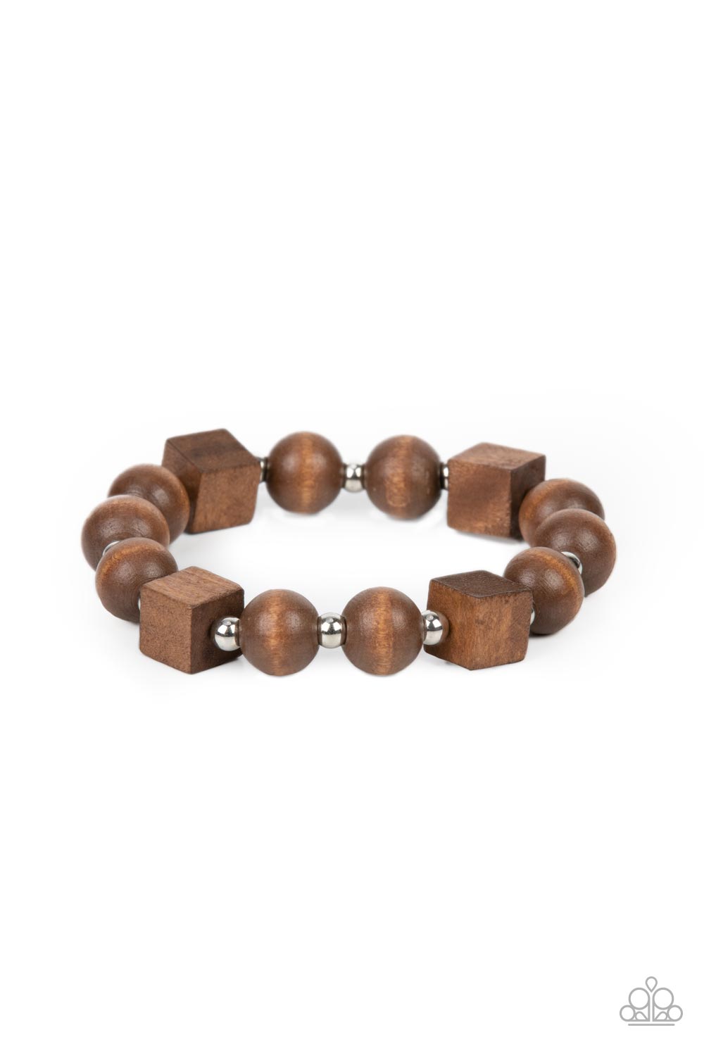 Timber Trendsetter - Brown Wood Bracelet