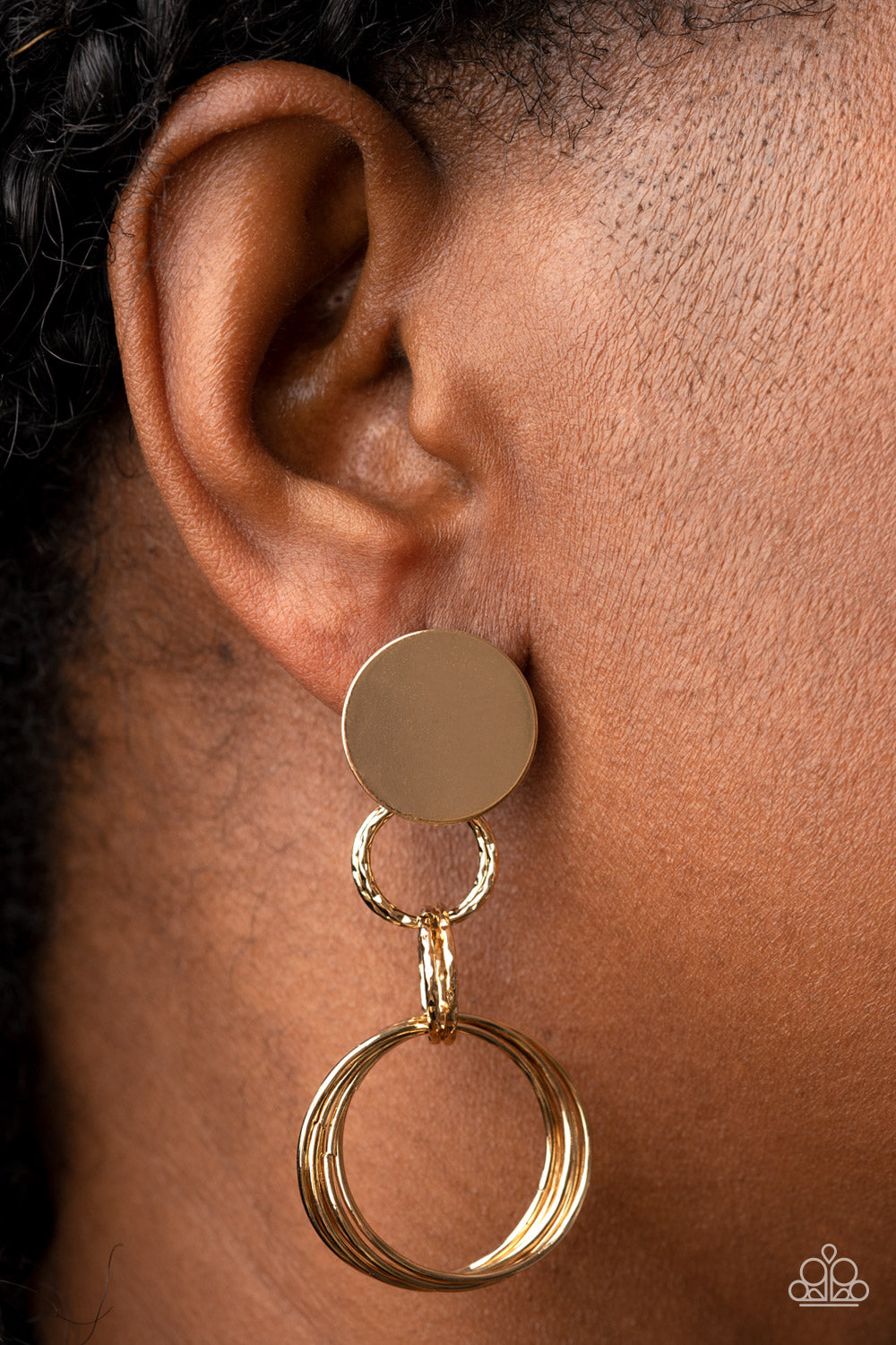 Industrialized Fashion Earrings - Gold