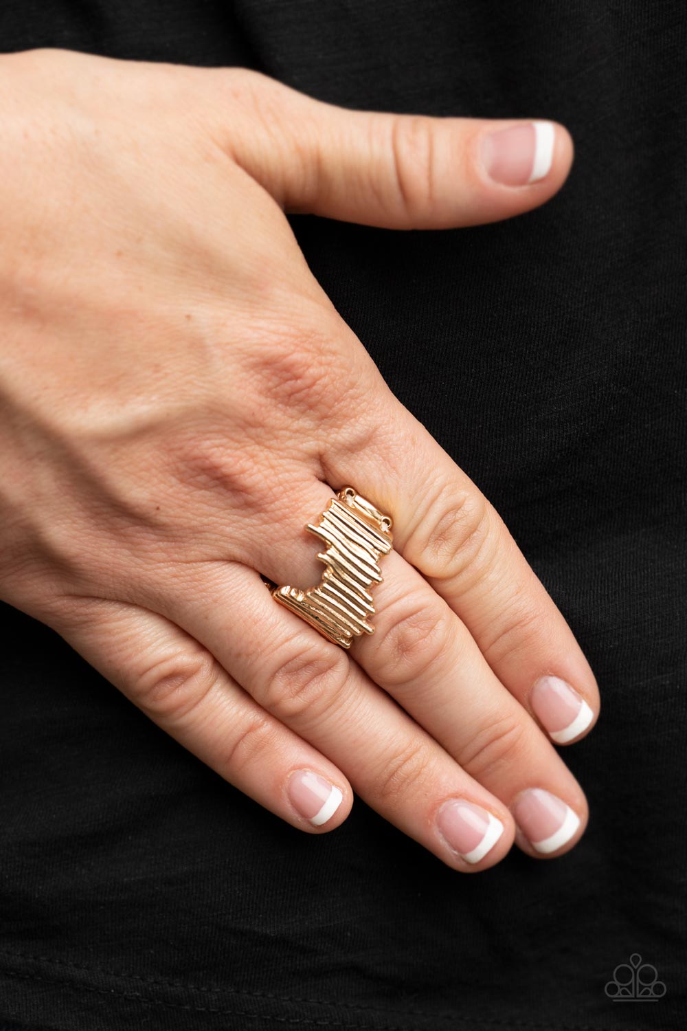 Along the Lines - Gold Ring - Paparazzi Accessories