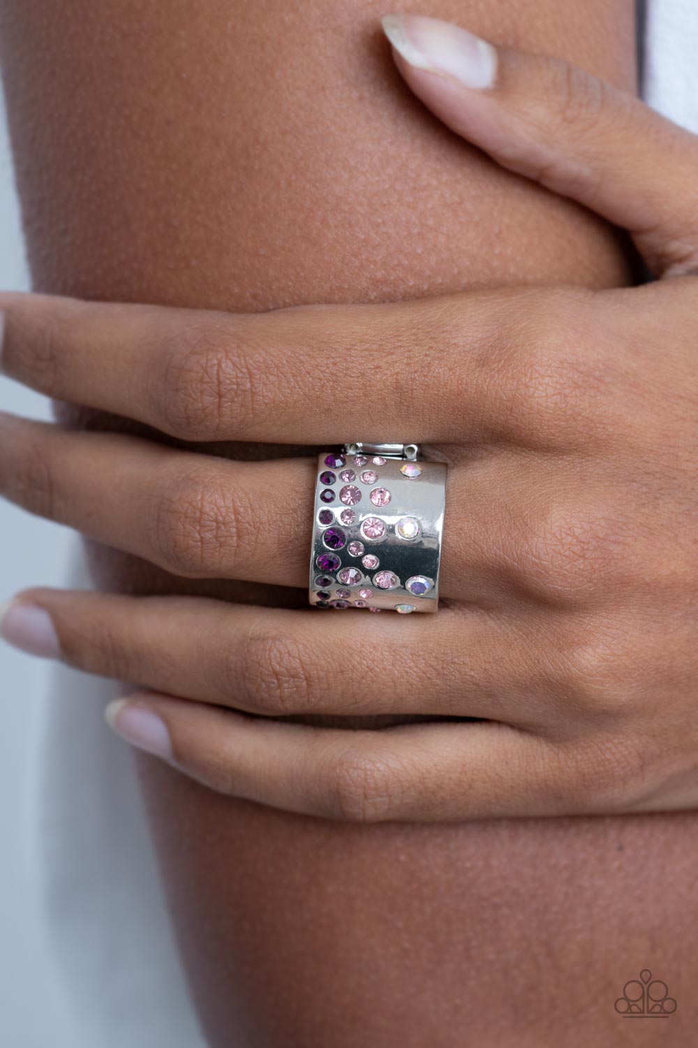 Sizzling Sultry -Silver w/Multi-Purple Ring