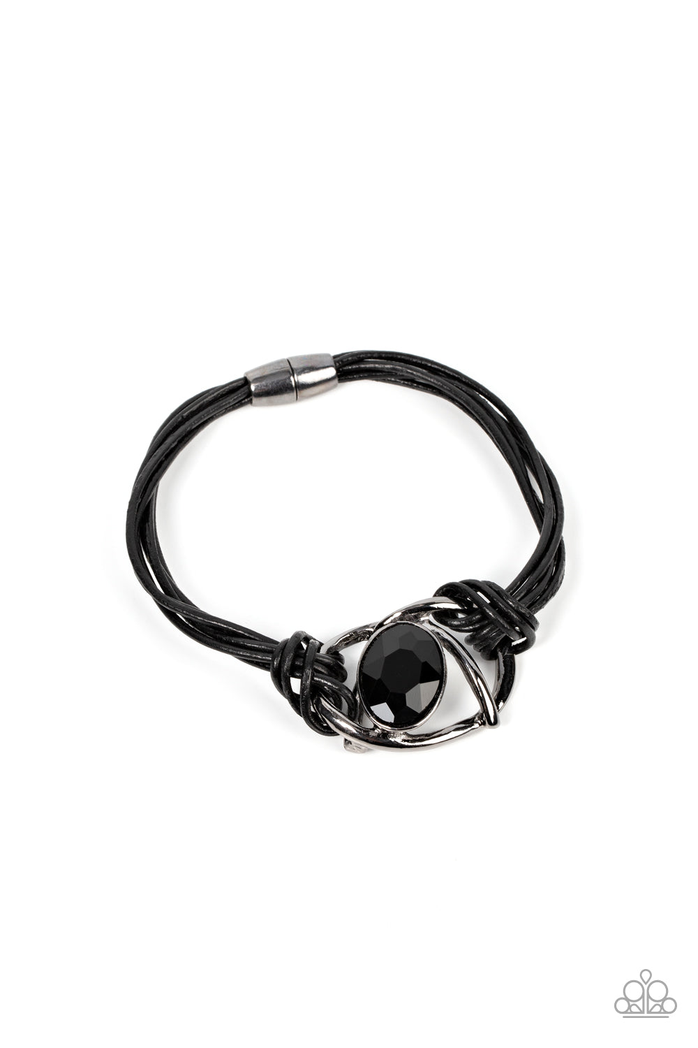 Keep Your Distance - Black Bracelet - Magnetic -Paparazzi Accessories