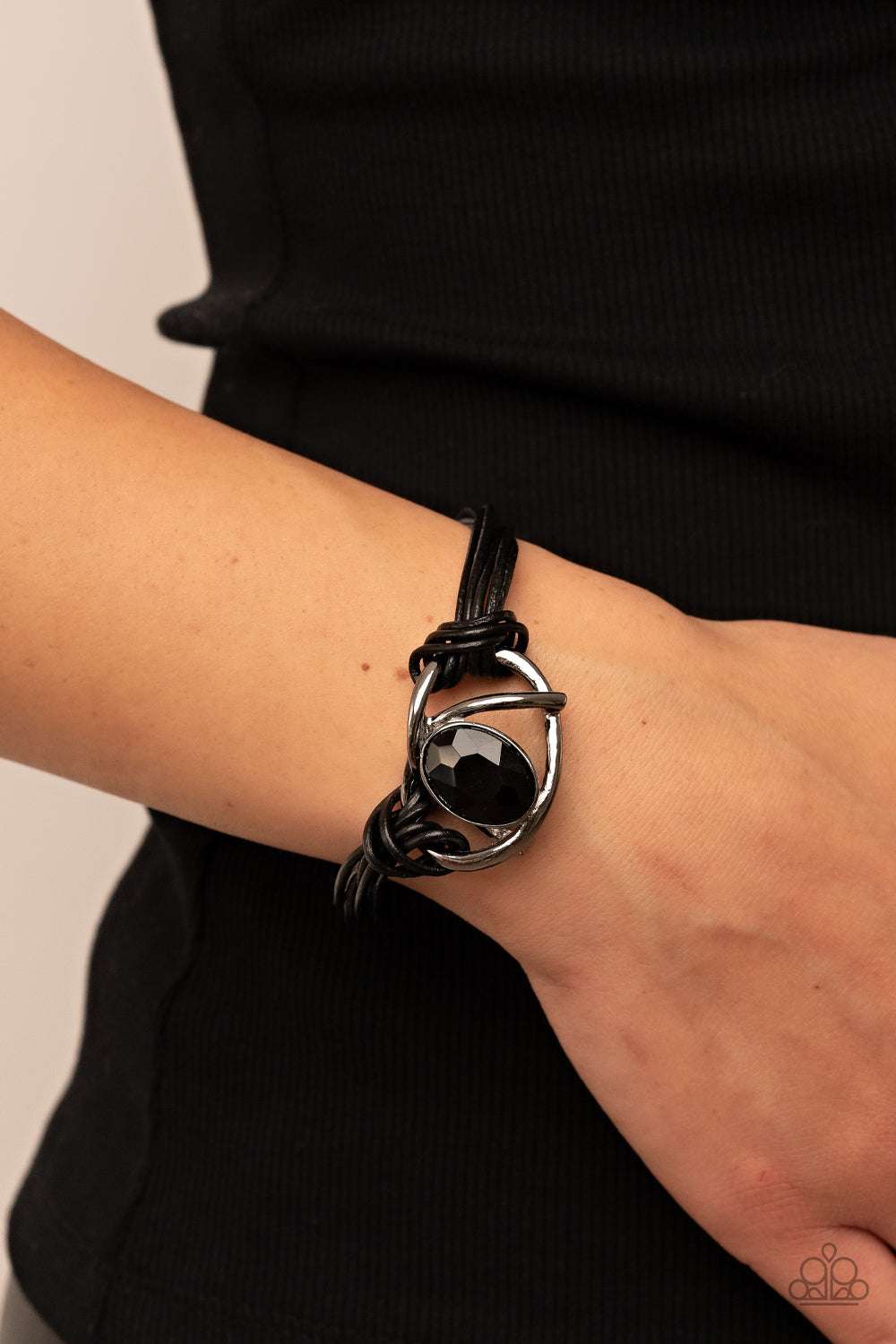 Keep Your Distance - Black Bracelet - Magnetic -Paparazzi Accessories