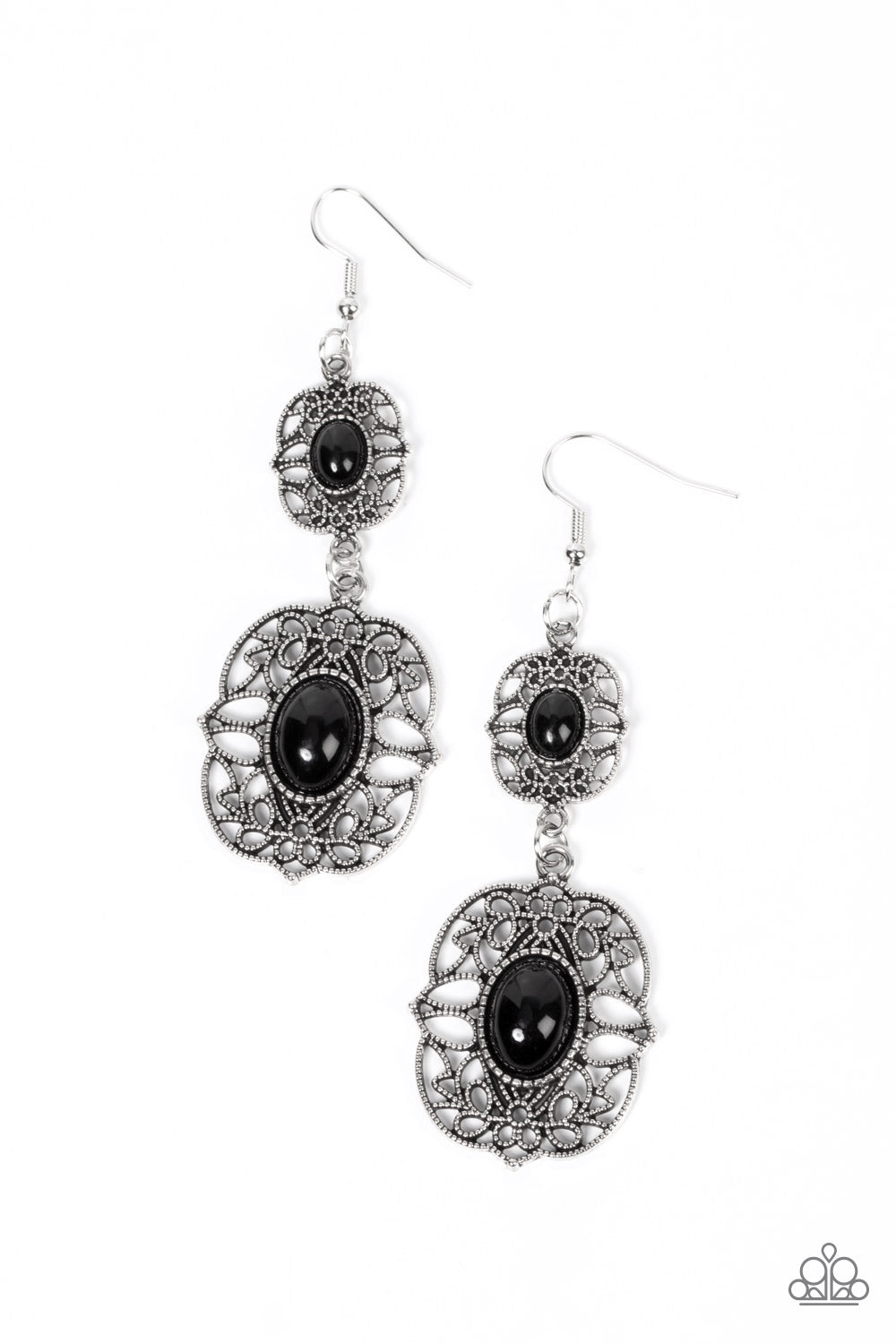 Victorian Villa - Black Earrings
