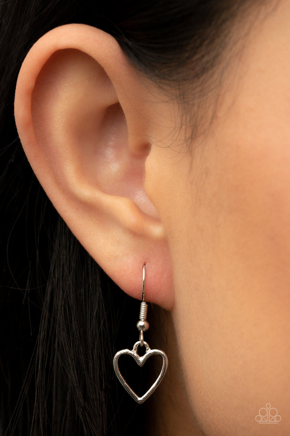 Little Charmer Hearts - Silver w/Pink Heart Necklace