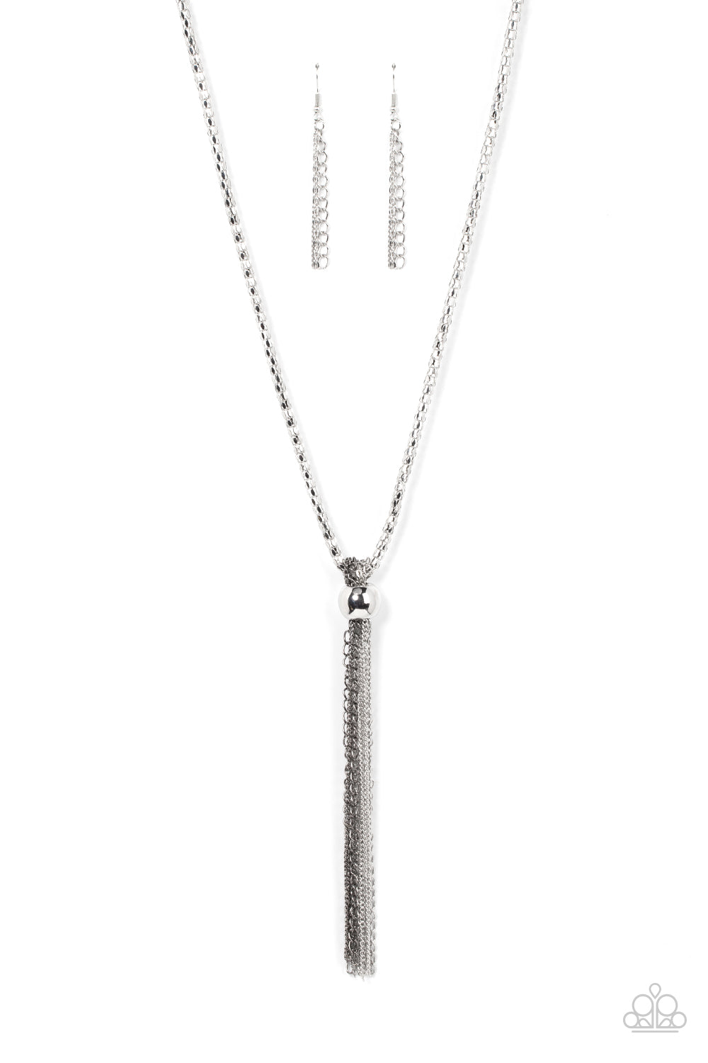 Metallic MESH-Up - Silver w/Gunmetal Necklace