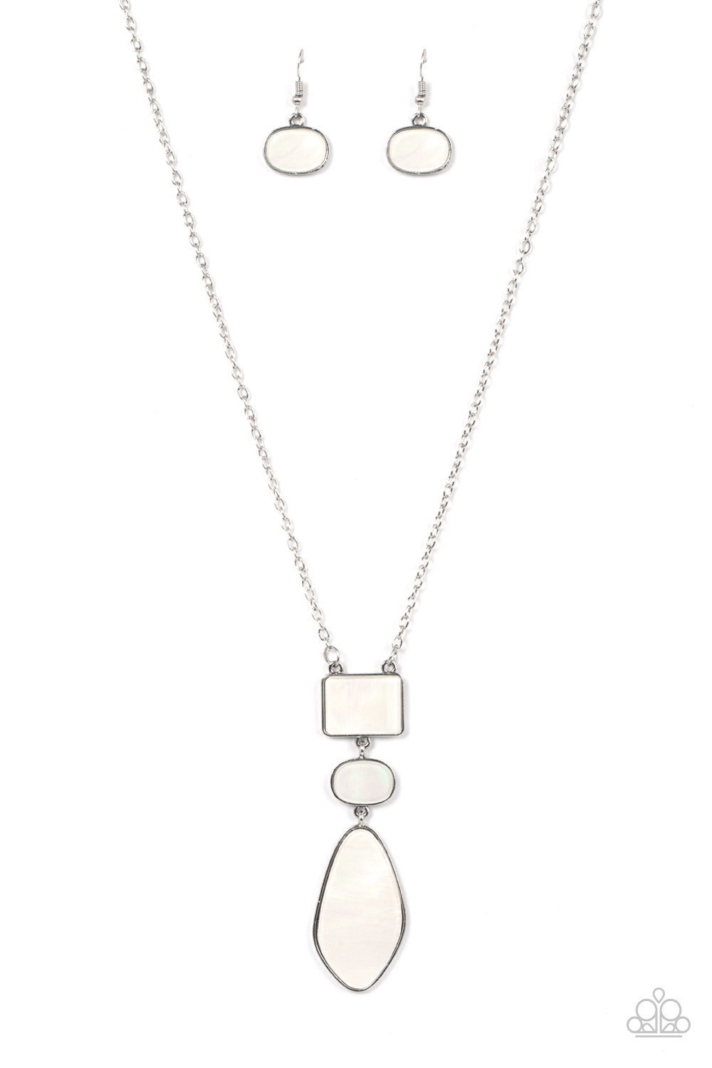 Hidden Cove - White Necklace - Paparazzi Accessories