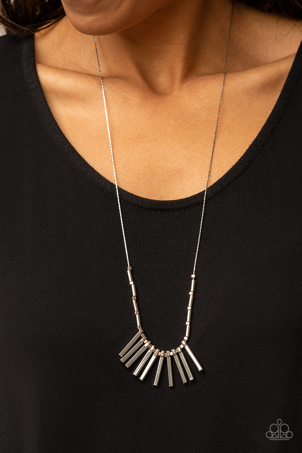Rustic Hot Rod - Silver Necklace