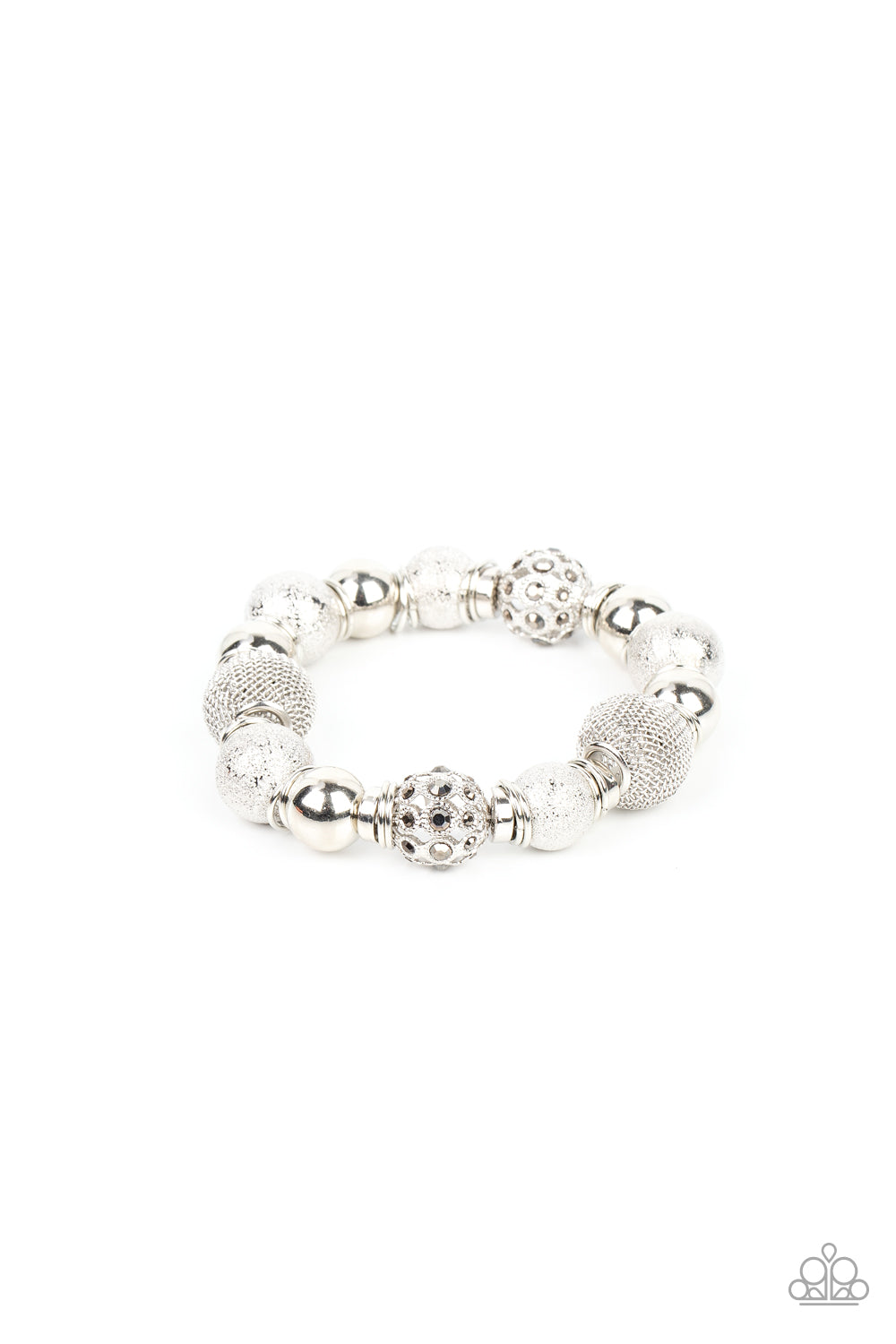 We Totally Mesh - Silver w/Hematite Bracelet