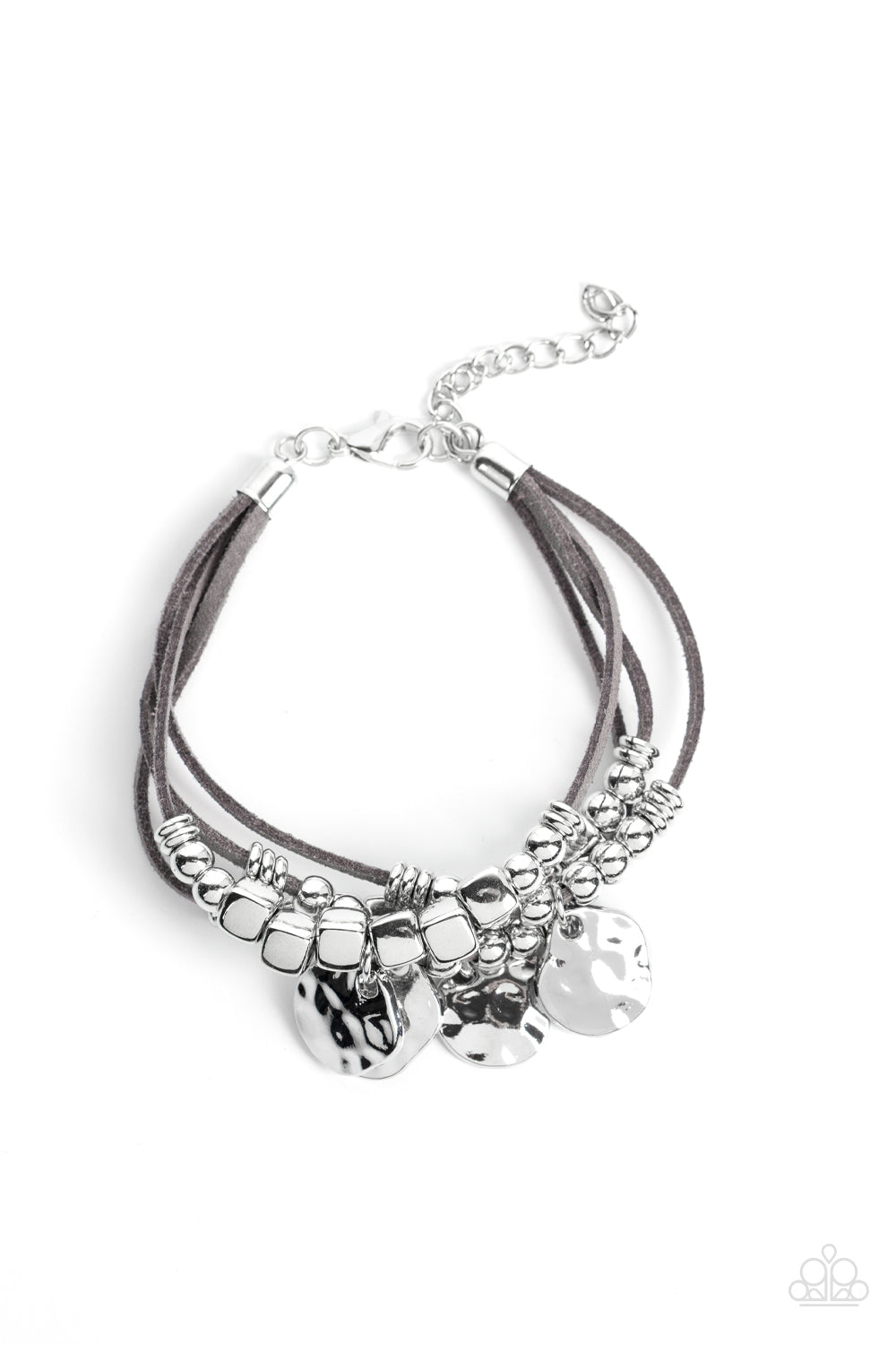Token Trek - Grey suede w/Silver Bracelet