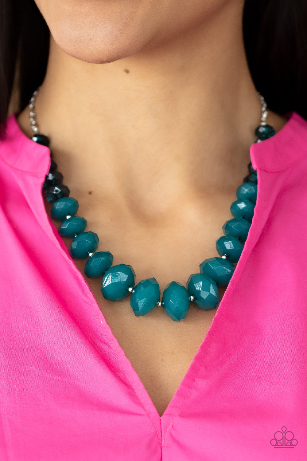 Happy-GLOW-Lucky - Bluegreen (teal) Necklace