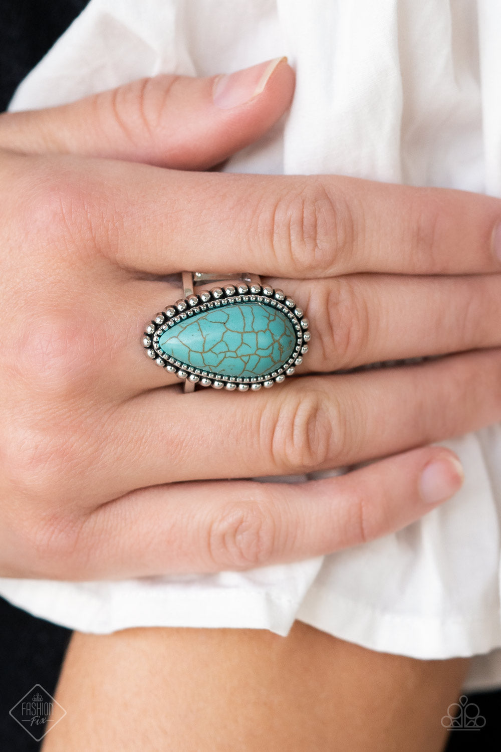Urban Elements - Blue Turquoise Stone Ring