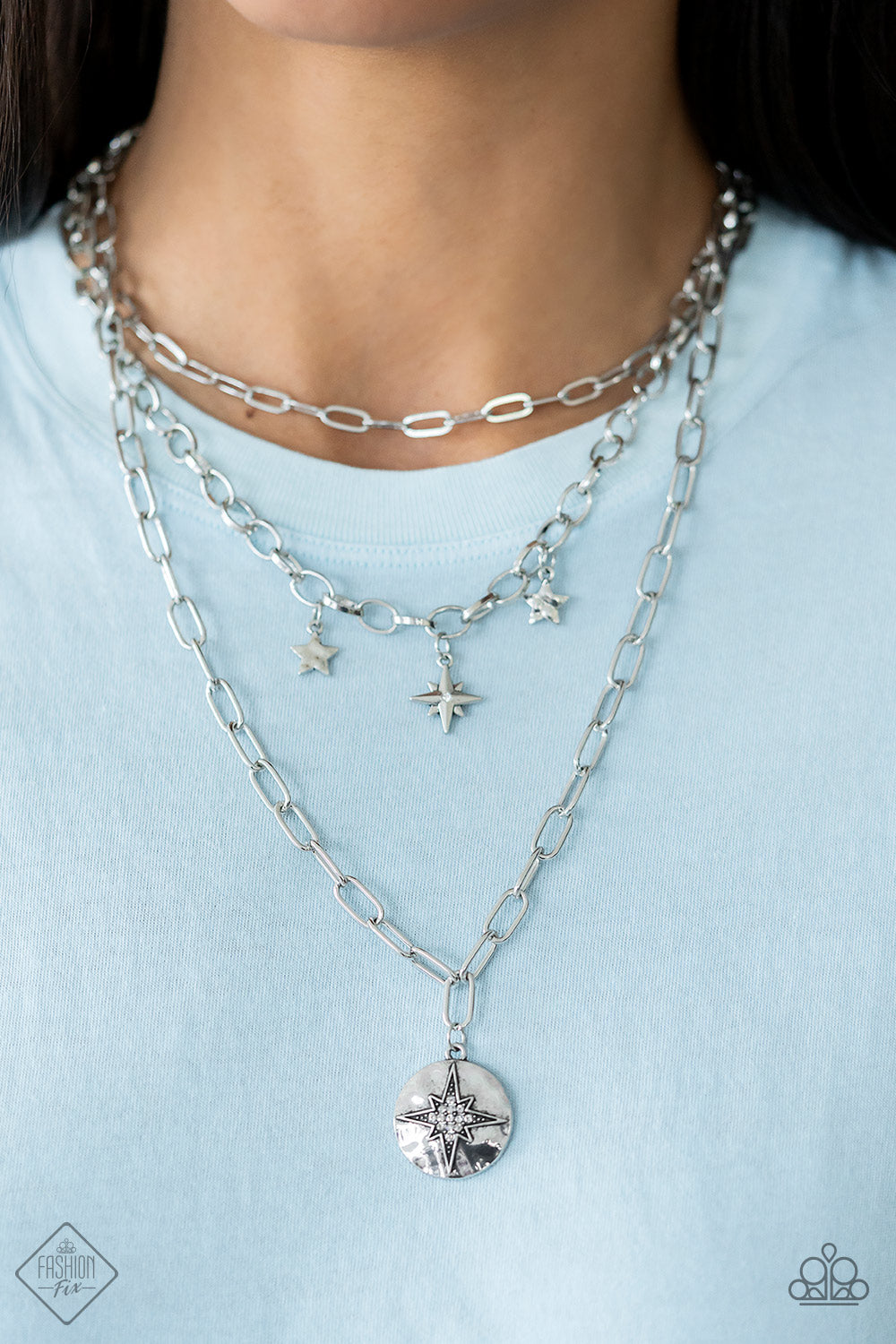 Under the Northern Lights - Silver Necklace