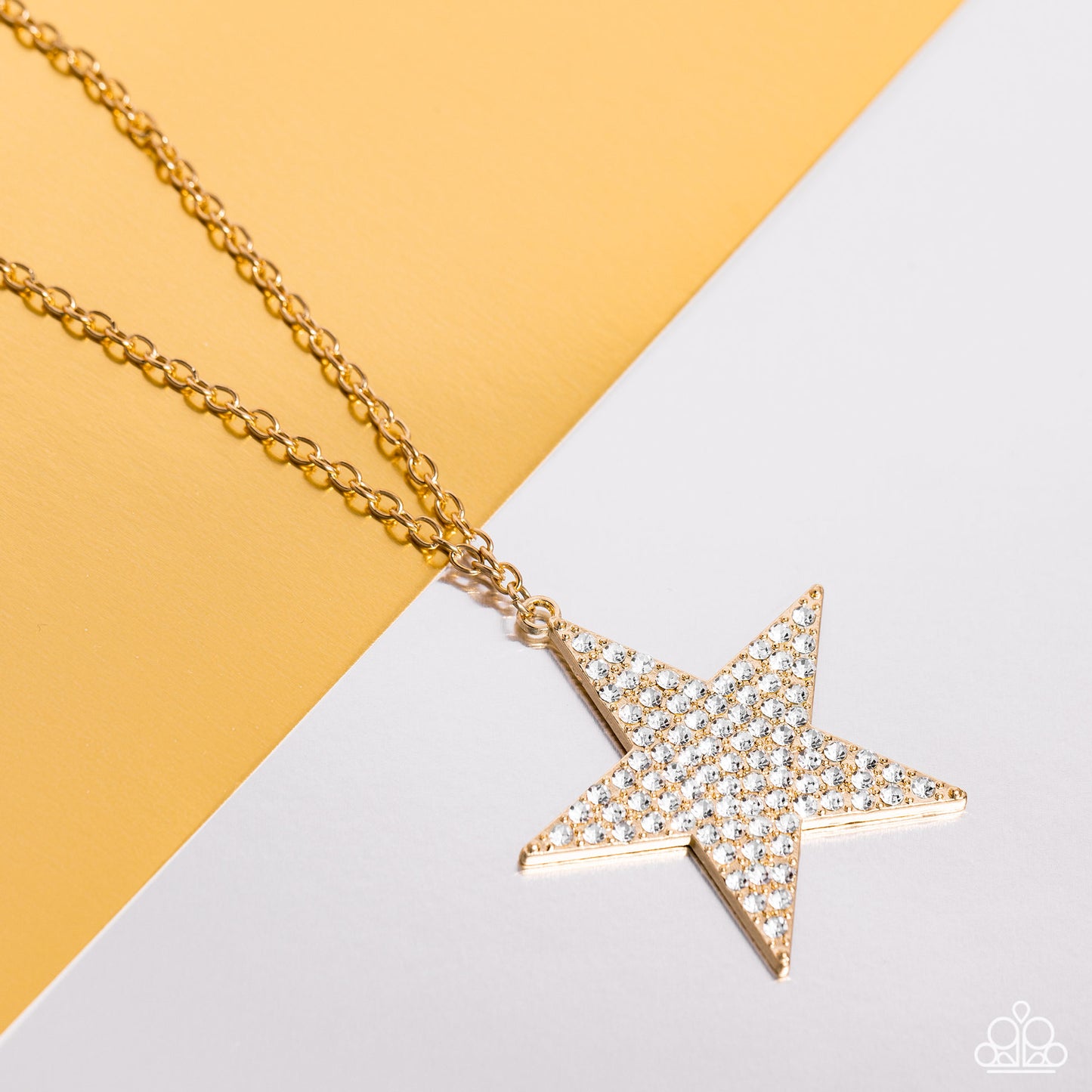 Rock Star Sparkle - Gold Star Necklace
