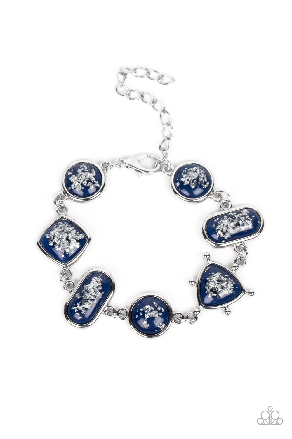 Speckled Shimmer - Blue Bracelet - Paparazzi Accessories