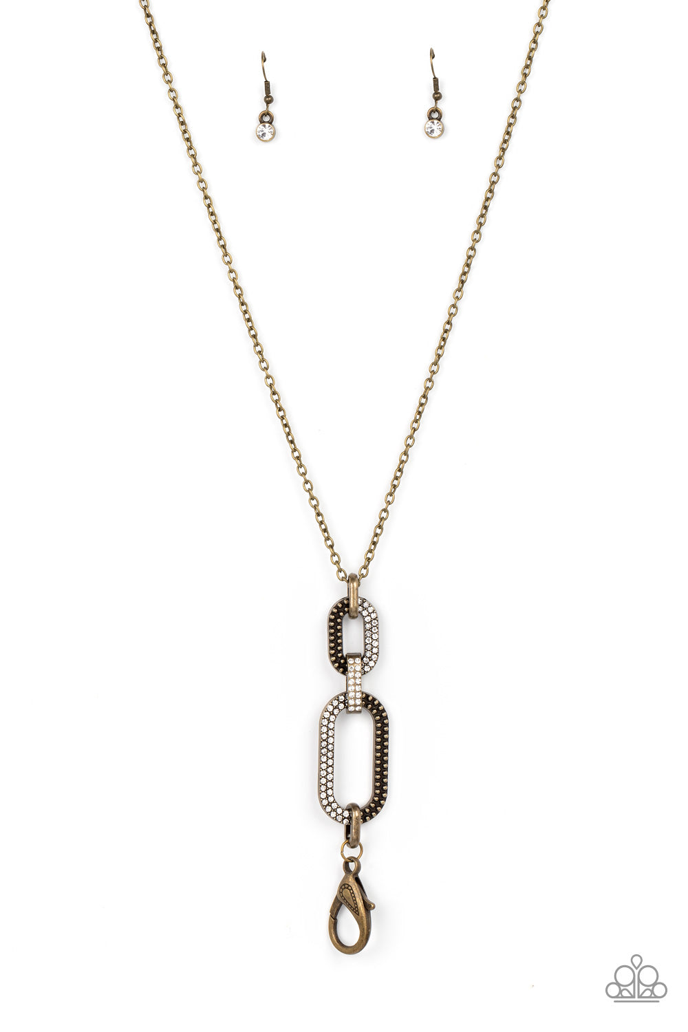 OVAL-Statement of the Year - Brass Necklace -Lanyard- Paparazzi Accessories