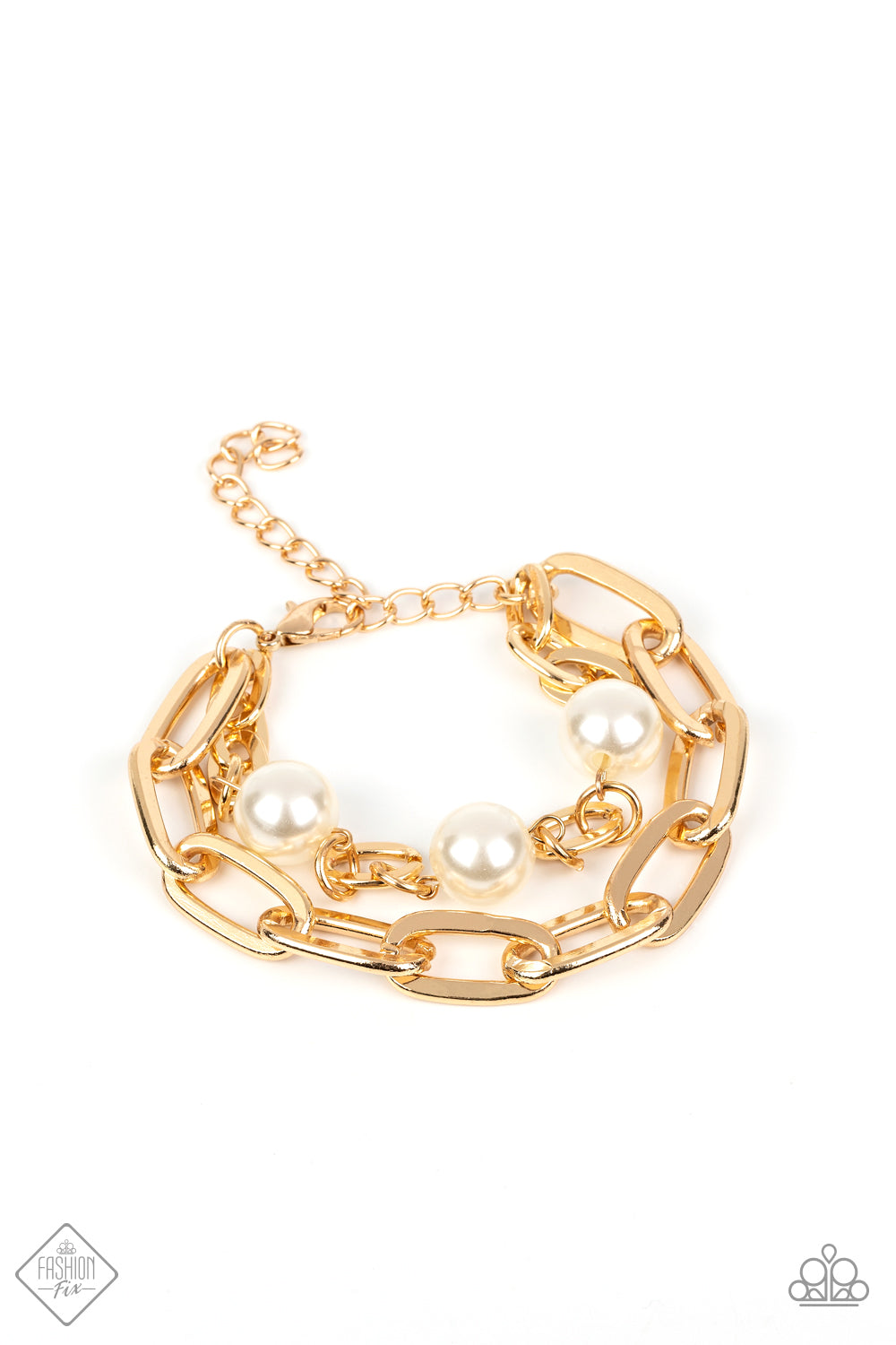 Nautical Mileage - Gold with Pearls Bracelet