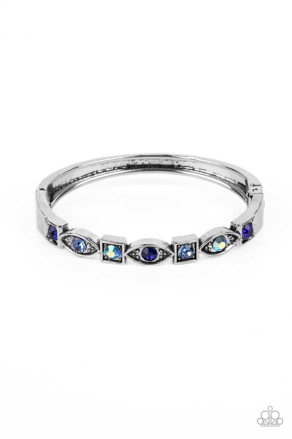 Poetically Picturesque - Silver w-Blue Bracelet - Paparazzi Accessories