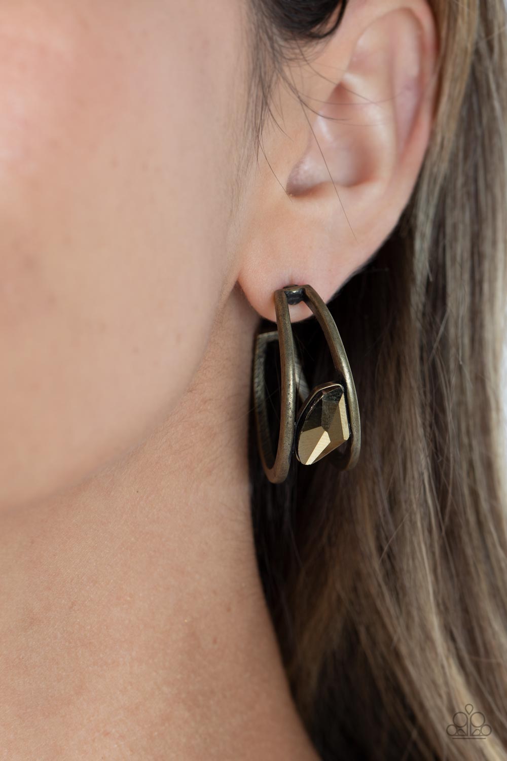 Unrefined Reverie - Brass Earrings
