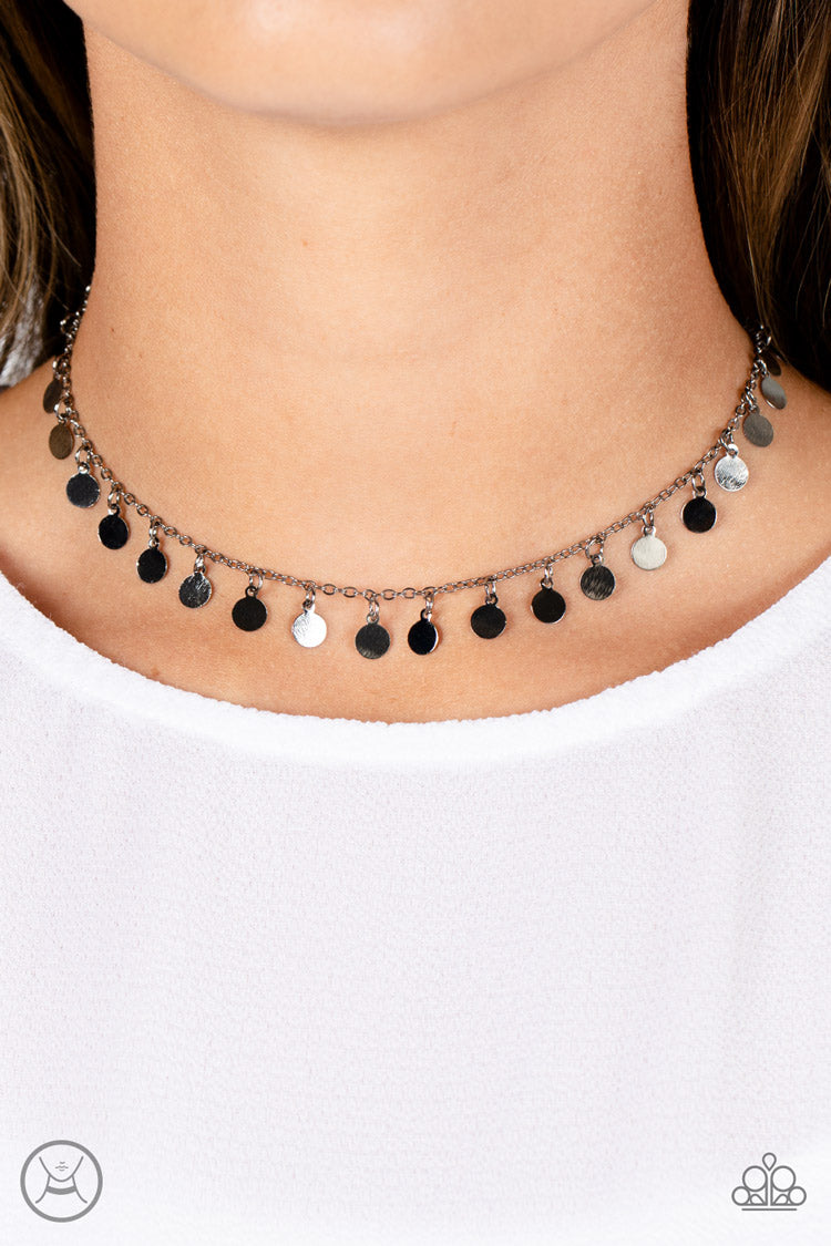 Champagne Catwalk Necklace- Black (gun metal) Choker