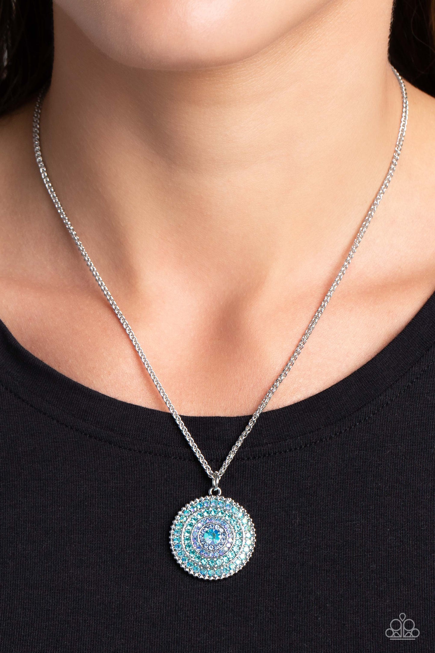 Mandala Masterpiece - Silver w/Blue Necklace